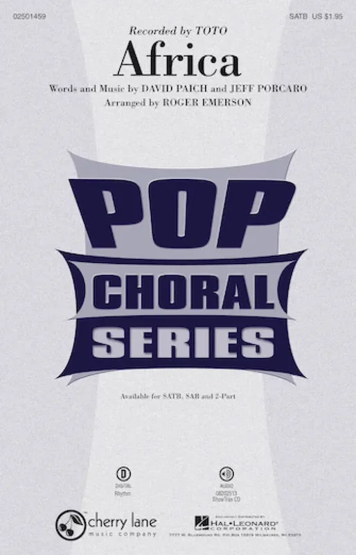 Toto Africa (Arr. Roger Emerson) Gemischter Chor mit Klavier/Orgel