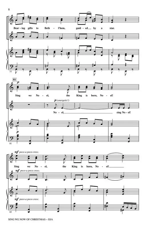 Traditional Sing We Now Of Christmas (Arr. John Leavitt) Frauenchor mit Begleitung