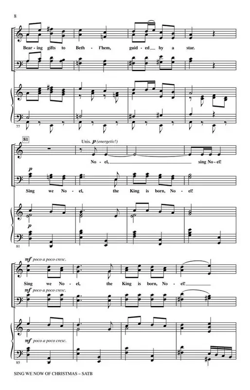 Traditional Sing We Now Of Christmas (Arr. John Leavitt) Gemischter Chor mit Begleitung