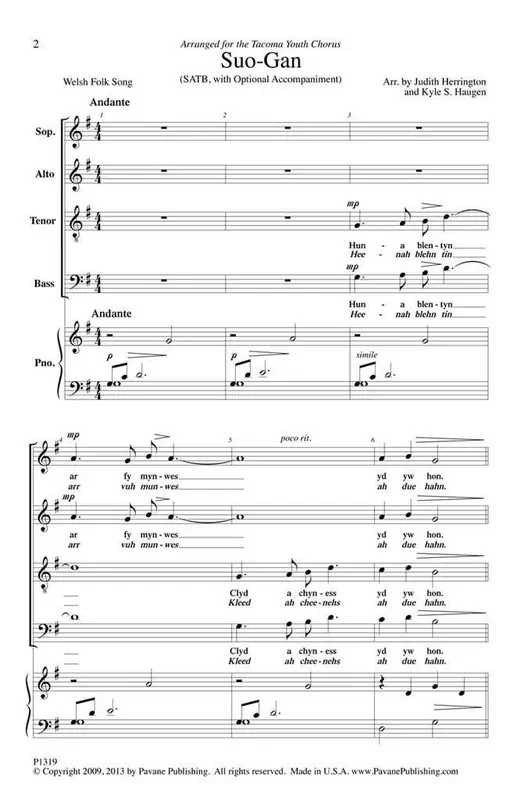 Traditional Suo-Gan (Arr. Judith Herrington) Gemischter Chor mit Begleitung