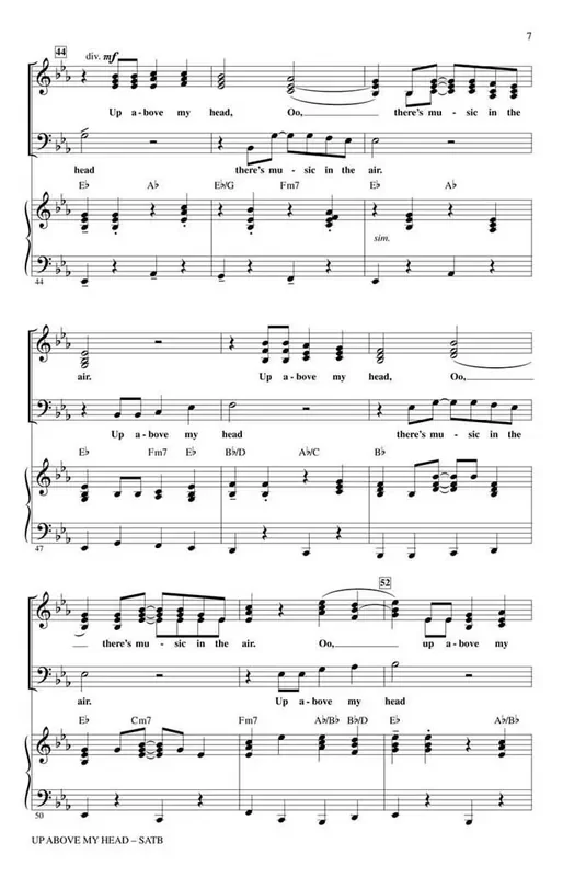 Traditional Up Above My Head (There‘s Music in the Air) (Arr. Kirby Shaw) Gemischter Chor mit Begleitung