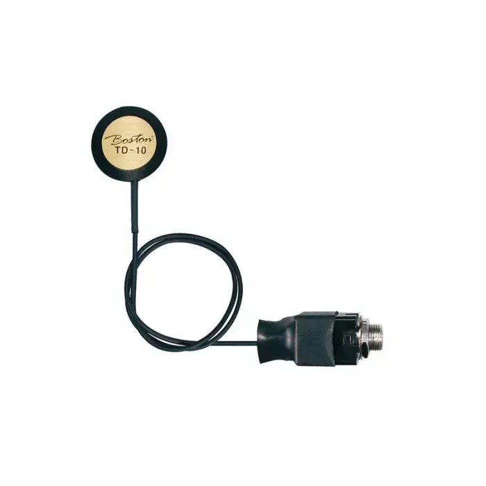 Transducer pickup, adhesive back, 25mm diameter, with female jack 6,3mm