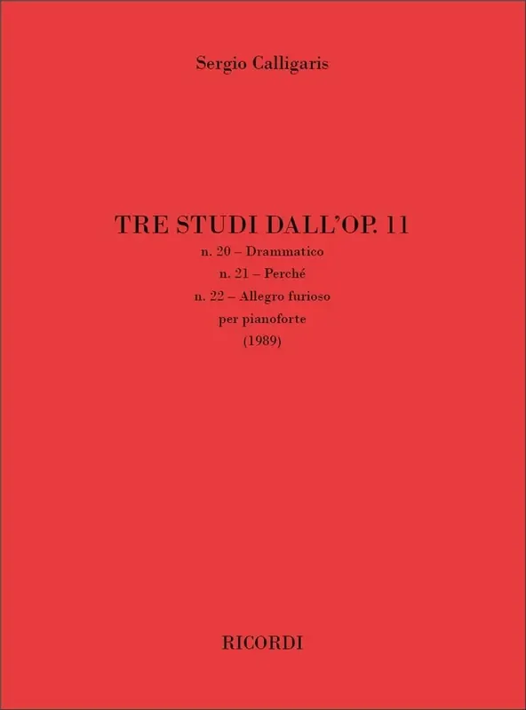 Tre Studi dall’op. 11