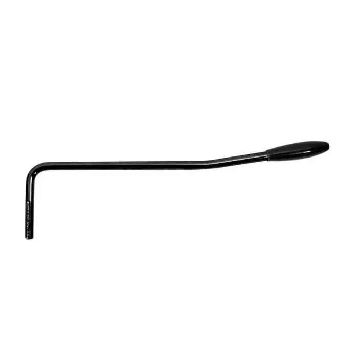 Tremolo arm, 5mm thread, black, lefthanded, 5mm arm diameter, black cap