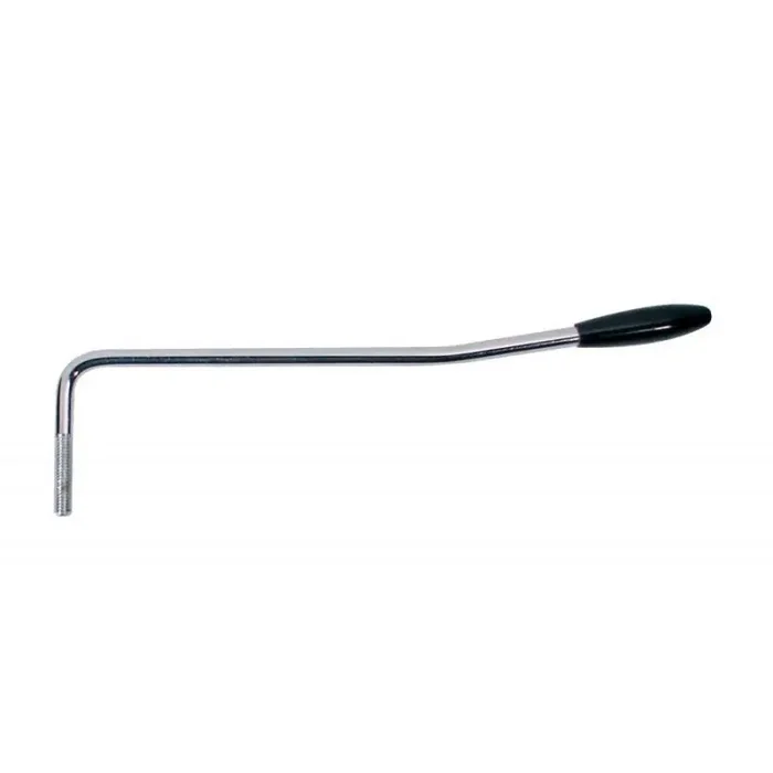 Tremolo arm, 5mm thread, chrome, lefthanded, 5mm arm diameter, black cap