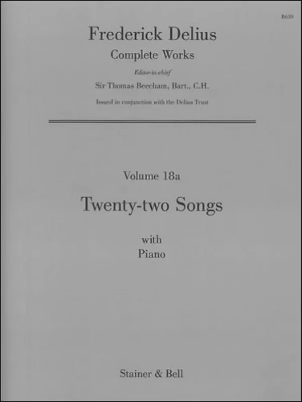Twenty-Two Songs With Piano Gesang mit Klavier
