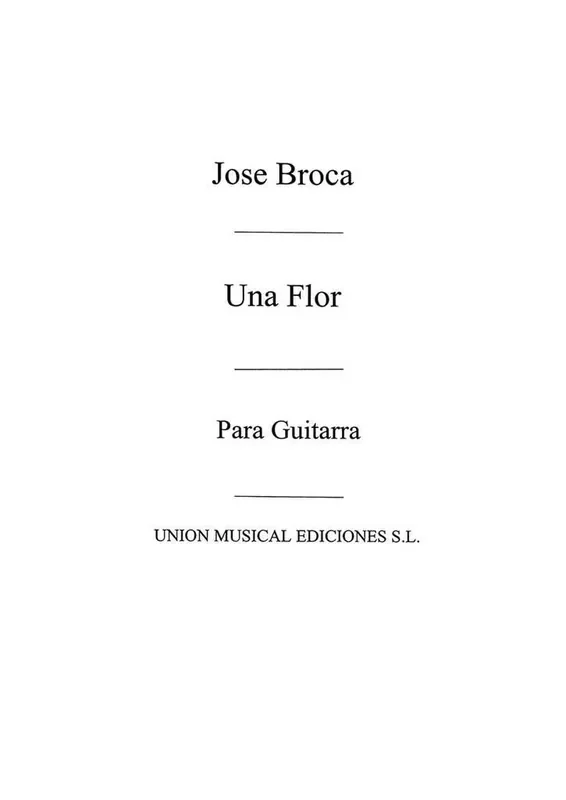 Una Flor, Mazurka Gitarre Solo