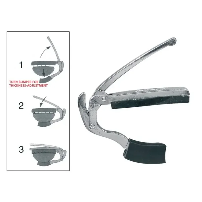 Universel capo, chrome