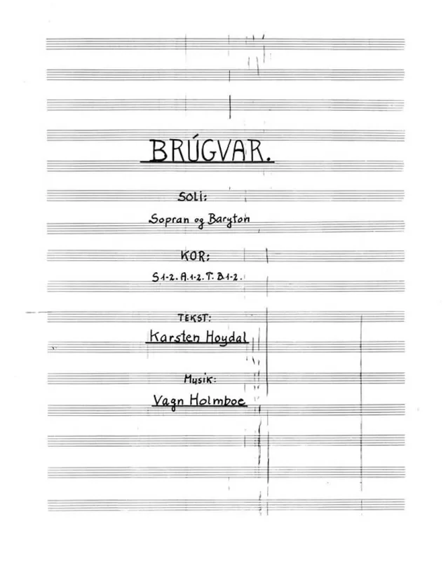 Vagn Holmboe Brugvar Gemischter Chor mit Begleitung