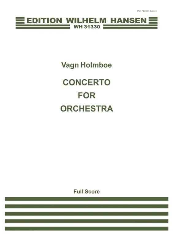 Vagn Holmboe Concerto For Orchestra Orchester