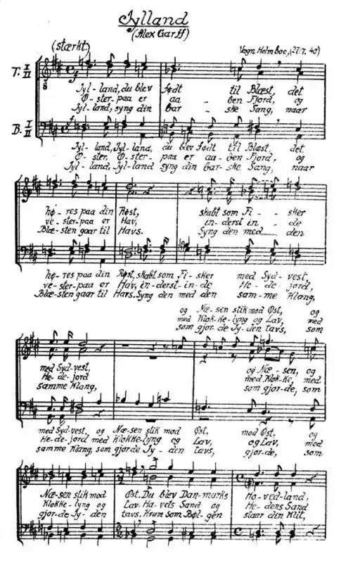 Vagn Holmboe Jylland Männerchor mit Begleitung