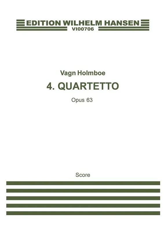 Vagn Holmboe String Quartet No.4 Streichquartett