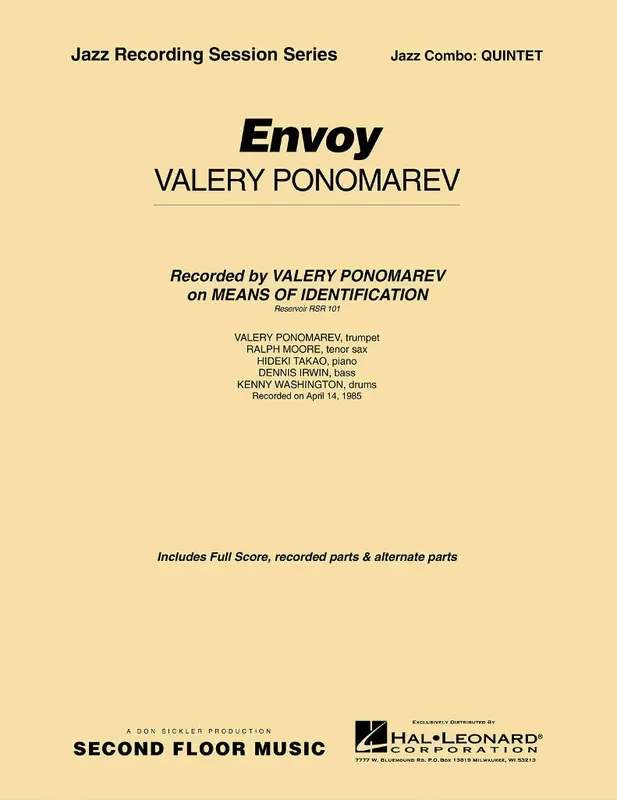 Valery Ponomarev Envoy Full Score Jazz Ensemble
