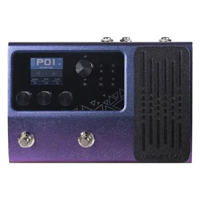 Valeton multi-effects processor with IR + amp/cab simulation + effects, 198 presets, with 9V PSU