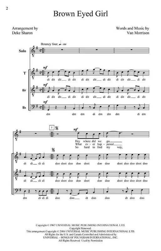 Van Morrison Brown Eyed Girl (Arr. Deke Sharon) Männerchor A cappella