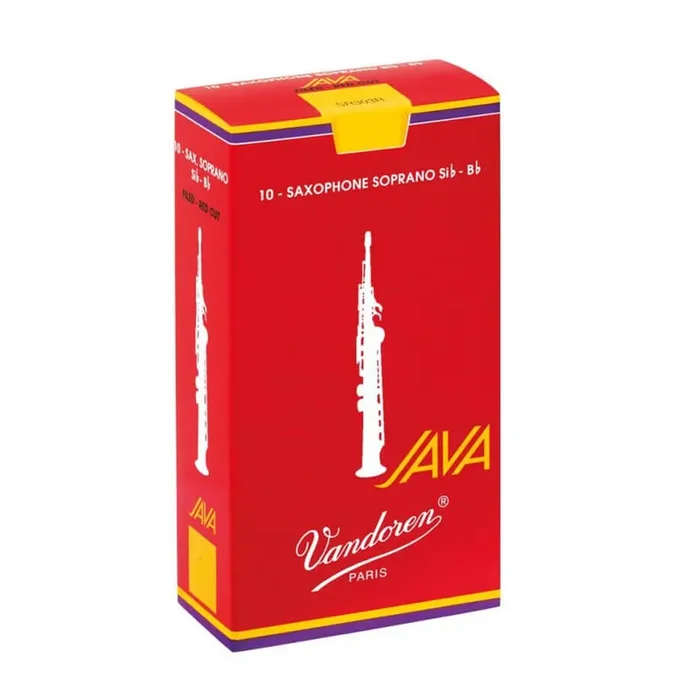 Vandoren Blatt Sopran Saxophon Java Filed Red 2