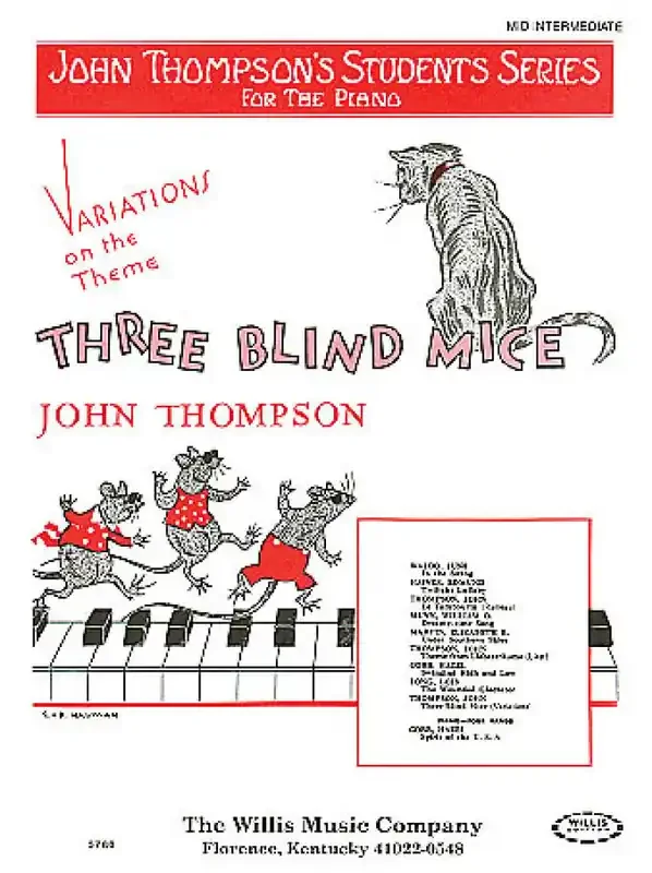 Variations on Three Blind Mice (Arr. John Thompson) Klavier Solo