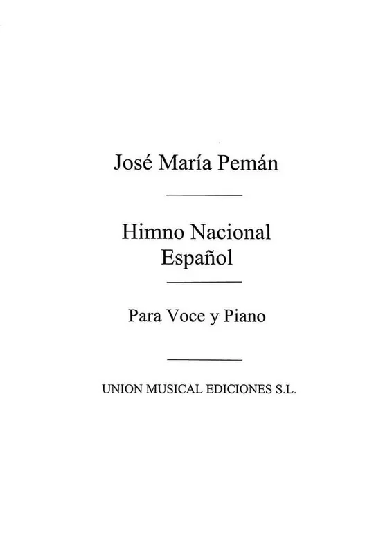 Varios Himno Nacional Espanol for Voice and Piano Gesang mit Klavier
