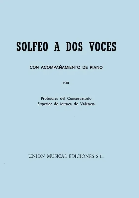 Varios Solfeo A Doc Voces Gesang mit Klavier