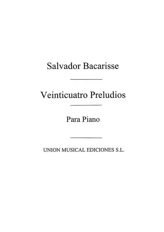 Veinticinco Preludios Op.34For Piano Klavier Solo