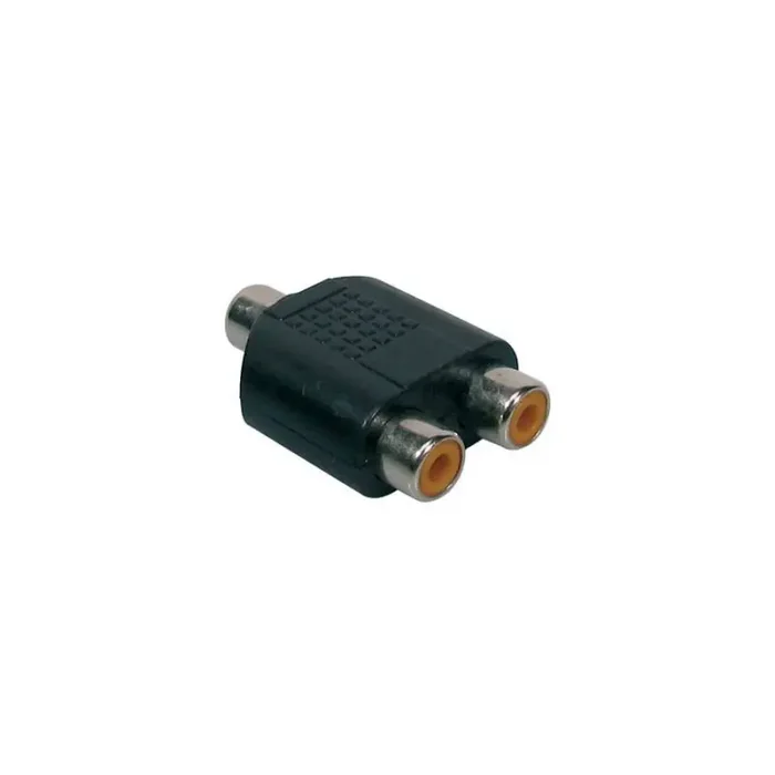 Verloop plug, 2x RCA female, RCA female
