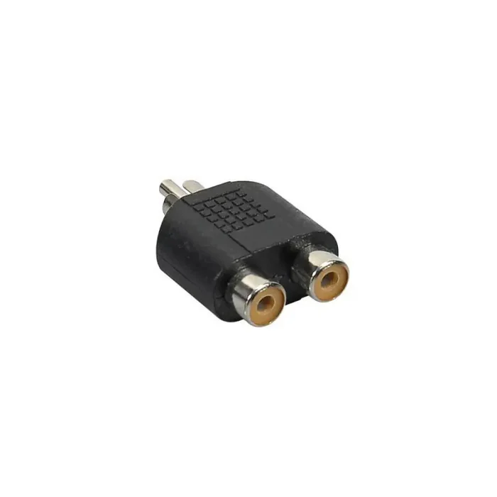 Verloop plug, 2x RCA female, RCA male