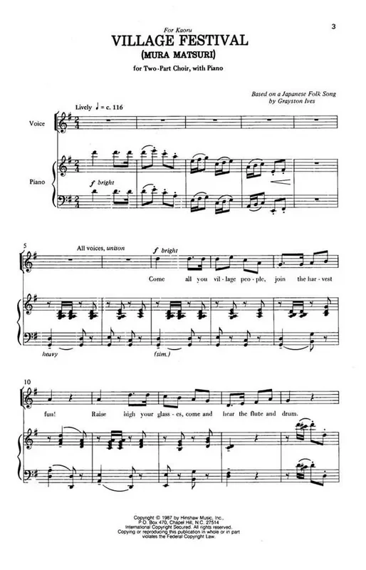 Village Festival (Arr. Grayston Ives) Frauenchor mit Klavier/Orgel