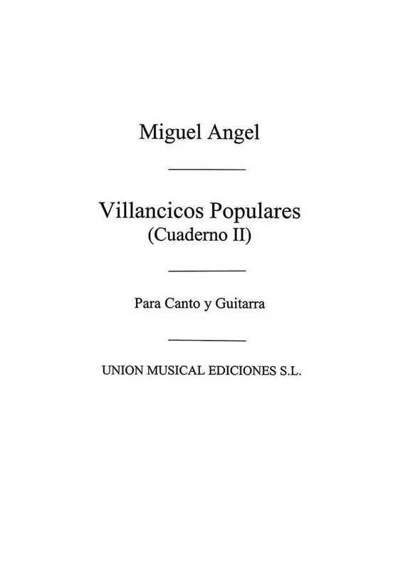 Villancicos Populares Volume 2 Gesang mit Gitarre