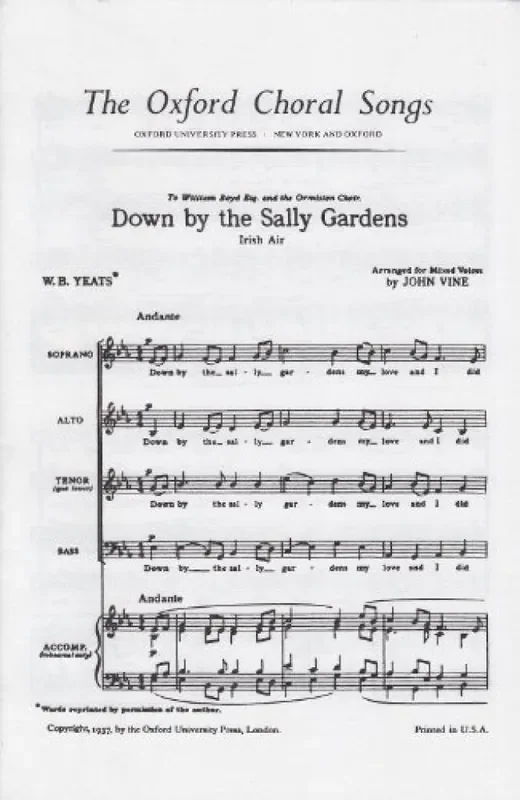 Vine Down By The Sally Gardens Gemischter Chor mit Begleitung