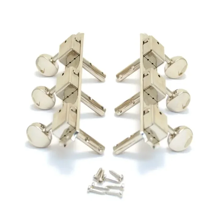 Vintage Horizontal Machine Heads, Nickel / 3 + 3