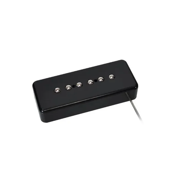 Vintage single coil, Alnico 5 bar, braided shield wiring, waxed enamel wire, 9.5K bridge, black P-90