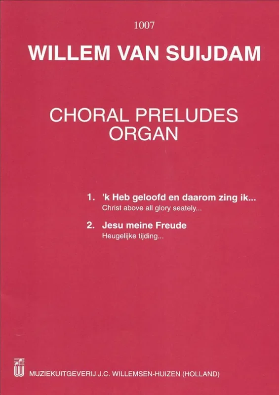 W. van Suydam Choral Preludes 2 Orgel