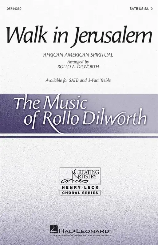 Walk in Jerusalem (Arr. Rollo Dilworth) Gemischter Chor mit Begleitung