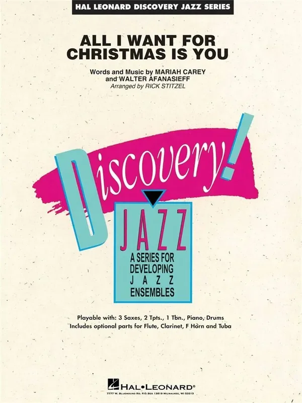 Walter Afanasieff All I Want For Christmas Is You (Arr. Rick Stitzel) Jazz Ensemble