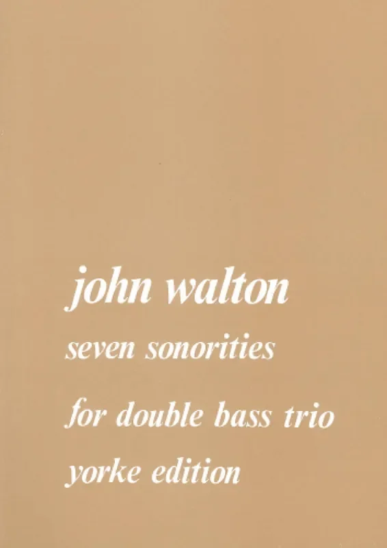Walton 7 Sonorities For 3 Double Basses Kontrabass Ensemble