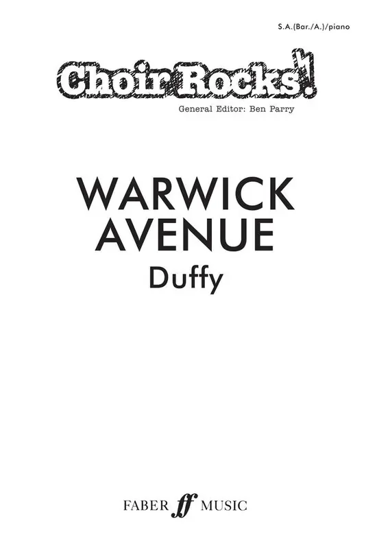 Warwick Avenue (Arr. Ben Parry) Gemischter Chor mit Klavier/Orgel