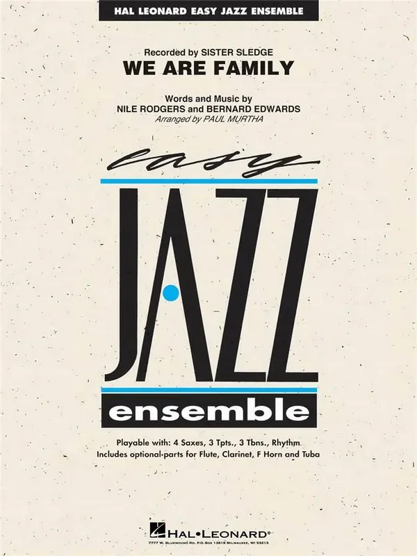 We Are Family (Arr. Paul Murtha) Jazz Ensemble