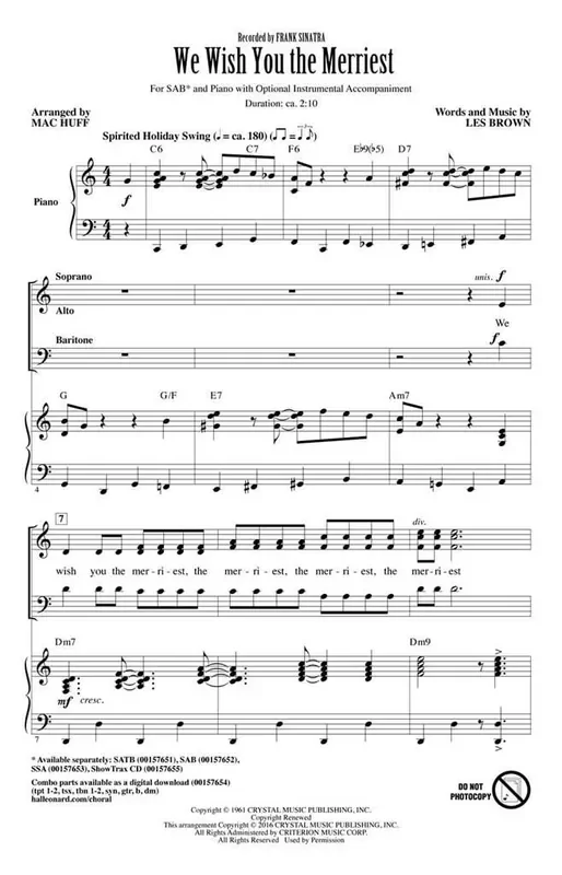 We Wish You the Merriest (Arr. Mac Huff) Gemischter Chor mit Begleitung