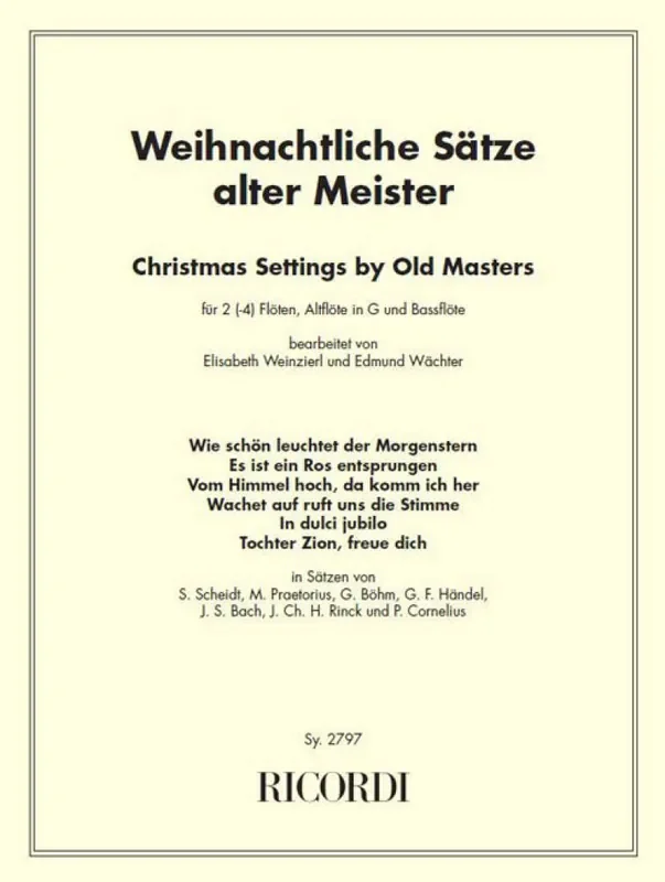 Weihnachtliche Sätze alter Meister Flöte Ensemble