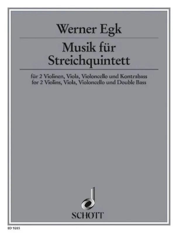 Werner Egk Music for String quintet Streichensemble