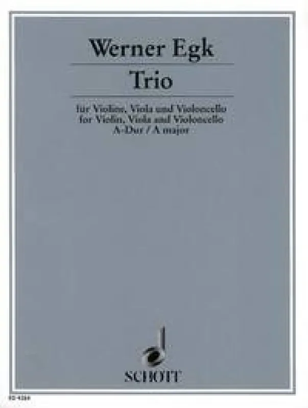 Werner Egk Trio A Major Streichtrio