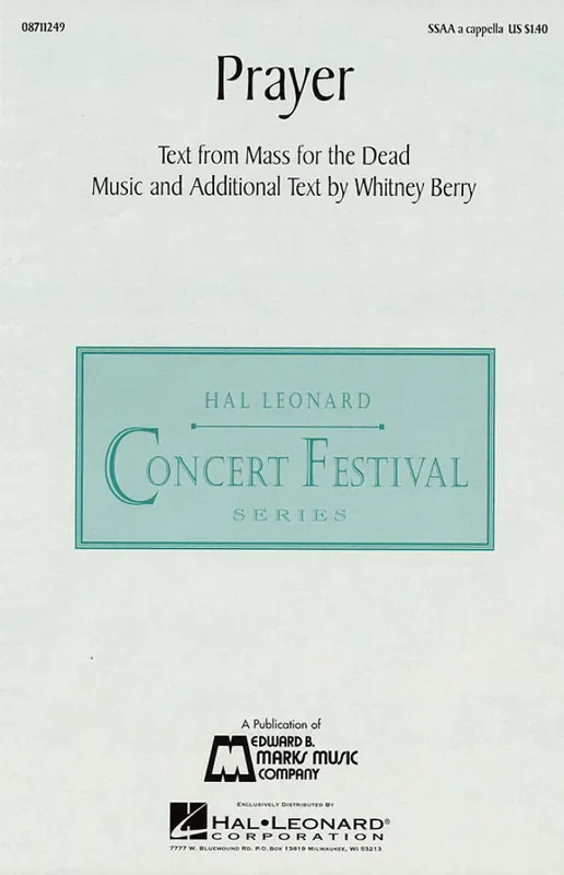 Whitney Berry Prayer Frauenchor A cappella