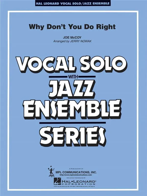 Why Don‘t You Do Right (Arr. Jerry Nowak) Jazz Ensemble mit Gesang