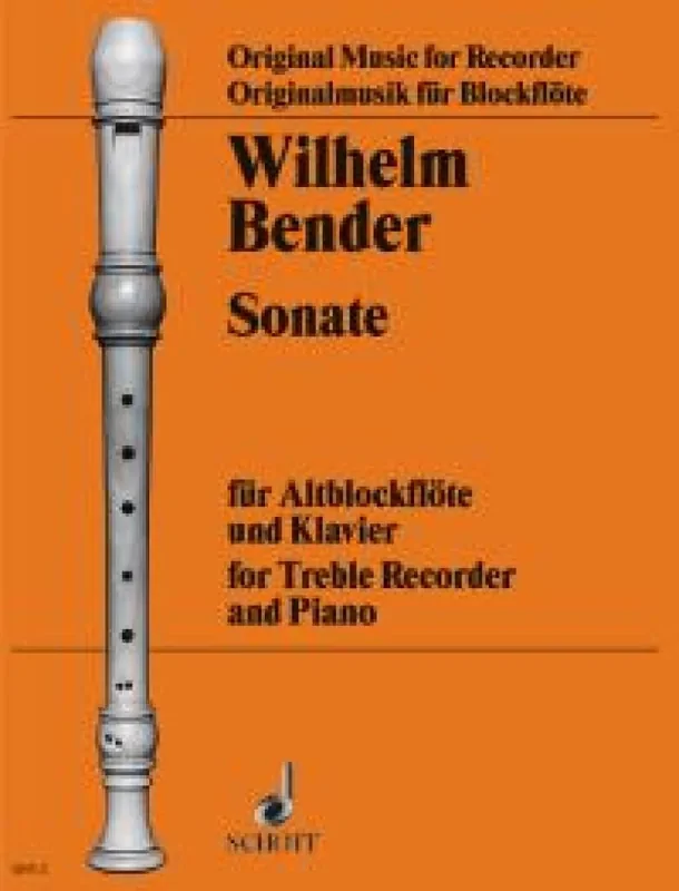 Wilhelm Bender Sonate Altblockflöte mit Begleitung