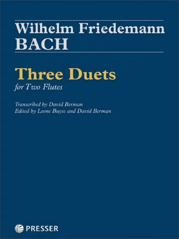 Wilhelm Friedemann Bach Three Duets (Arr. Leone Buyse) Flöte Duett