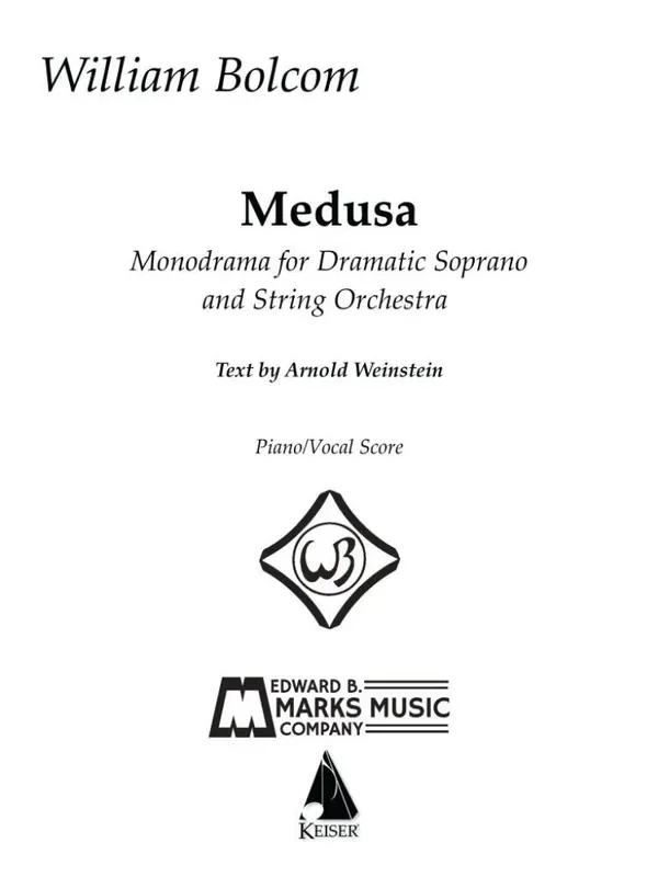 William Bolcom Medusa a Monodrama Gesang mit Klavier