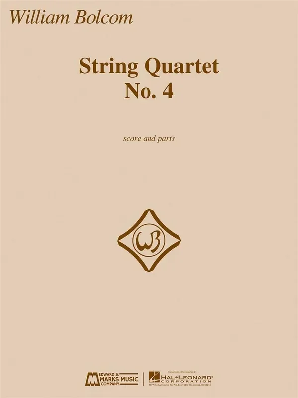 William Bolcom String Quartet No. 4 – Score And Parts Streichquartett
