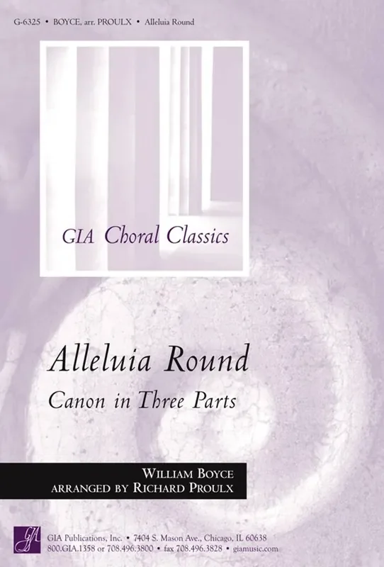 William Boyce Alleluia Round – Instrument (Arr. Richard Proulx) Gemischter Chor mit Klavier/Orgel