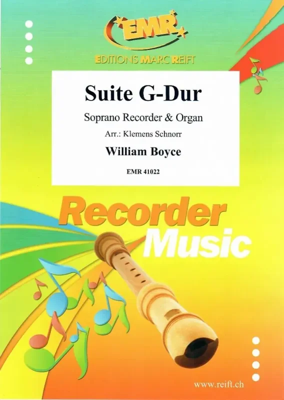 William Boyce Suite G-Dur (Arr. Klemens Schnorr) Sopranblockflöte mit Begleitung