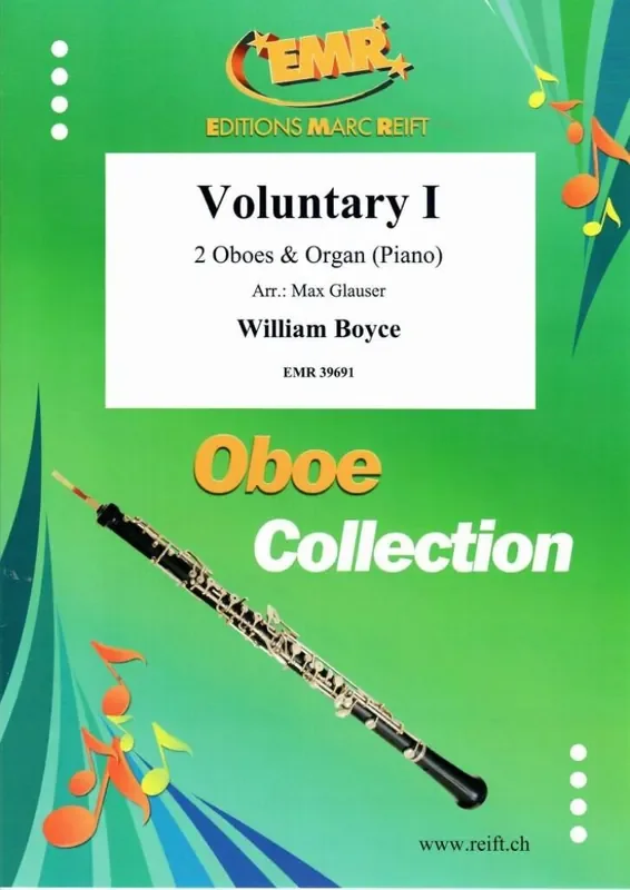 William Boyce Voluntary I (Arr. Max Glauser) Oboe Duett